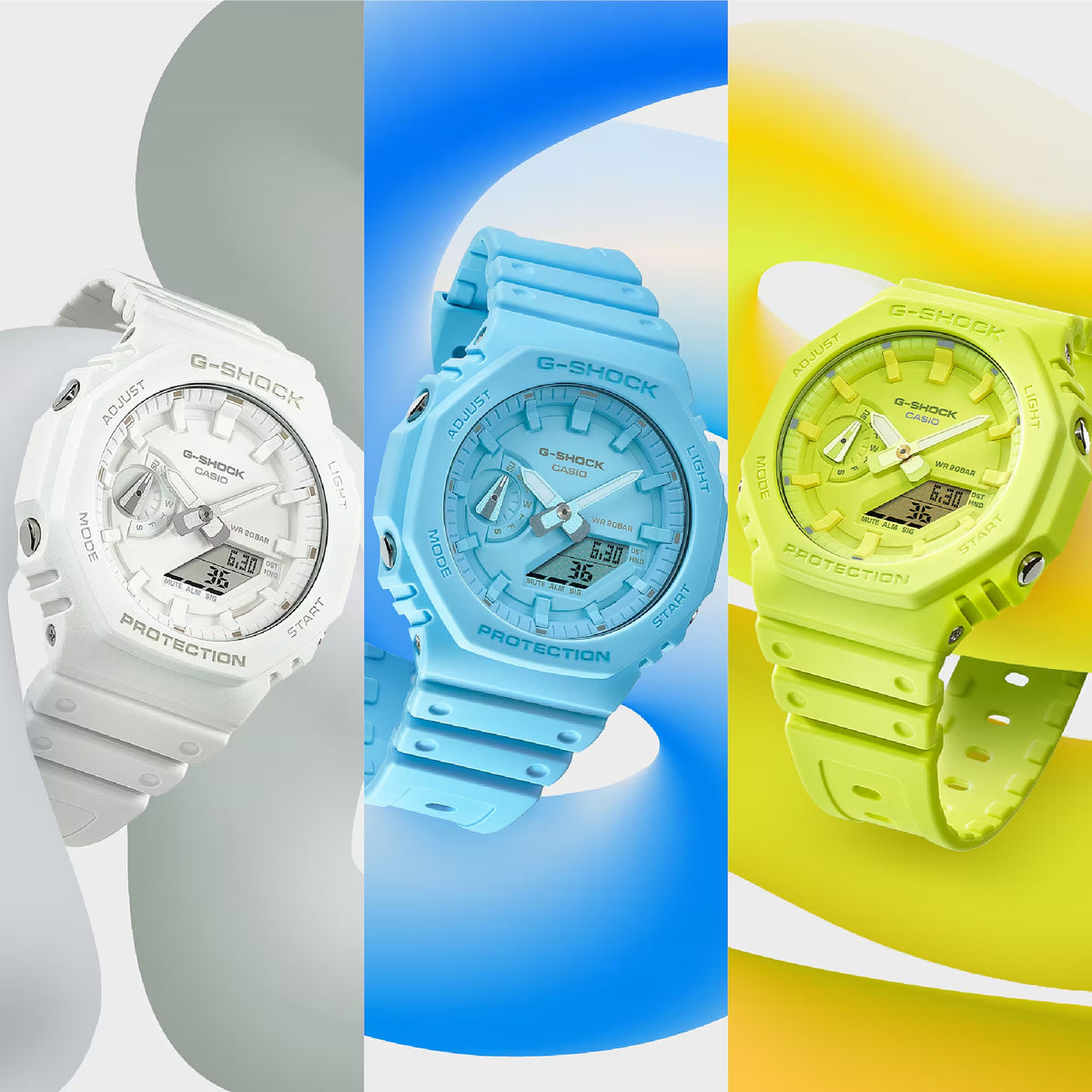 Casio G-Shock GA-2100-7A7 Herrenuhr Weiß