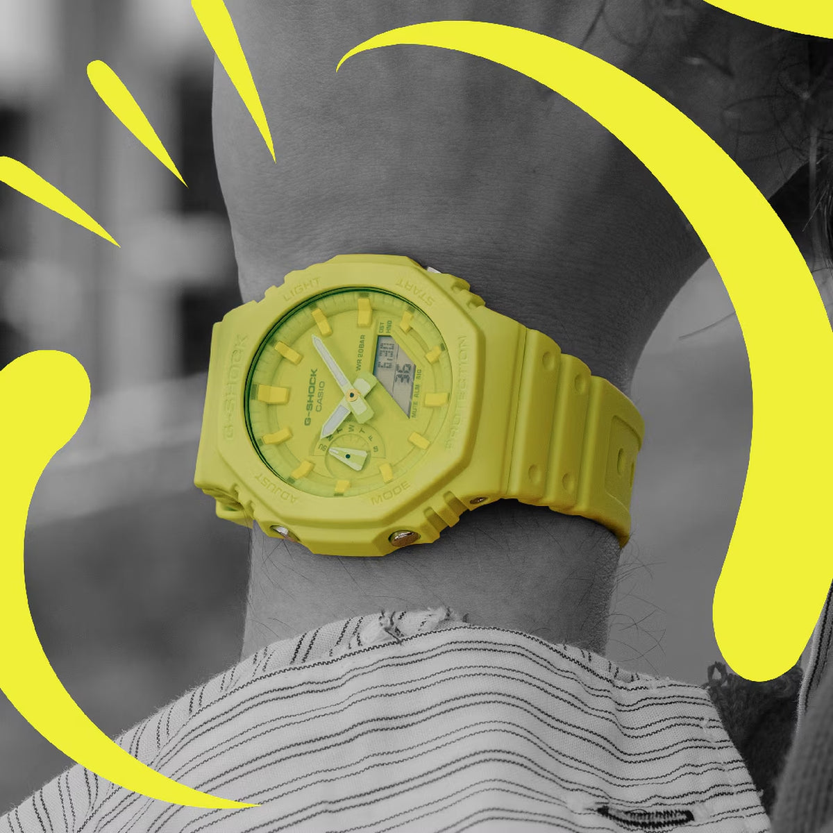 Casio G-Shock GA-2100-9A9 Herrenuhr Grün