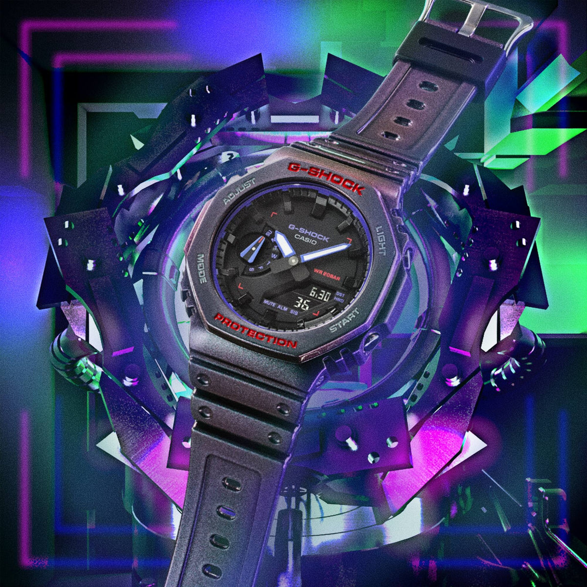 Casio G-Shock GA-2100AH-6A Herrenuhr Violett