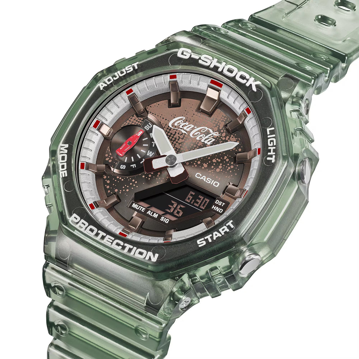 Casio G-Shock GA-2100CC-3A Herrenuhr Grün Grau Coca-Cola