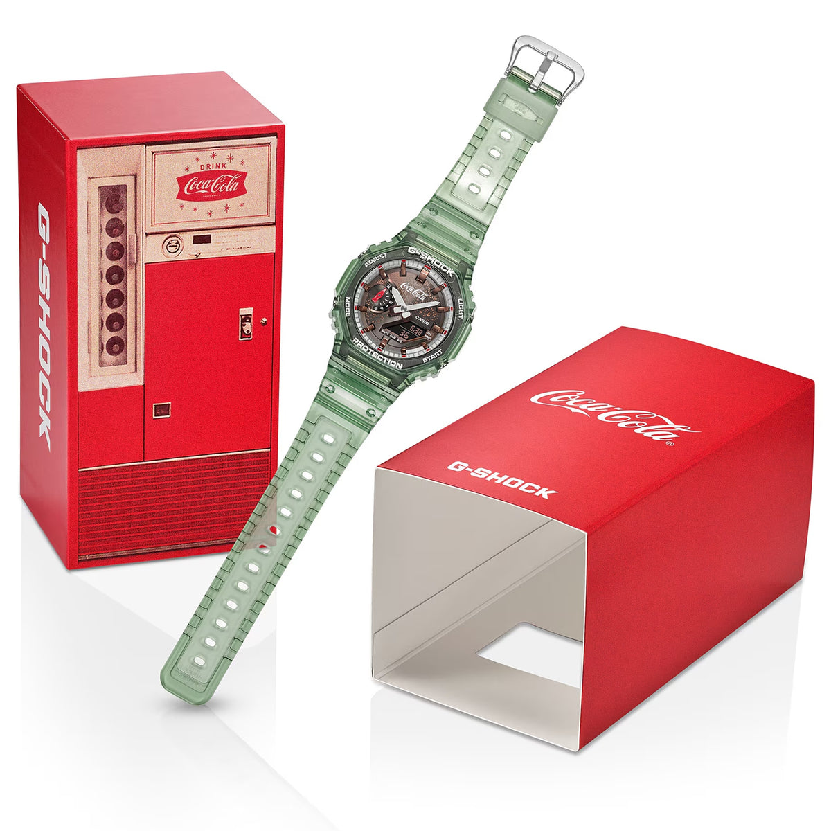 Casio G-Shock GA-2100CC-3A Herrenuhr Grün Grau Coca-Cola