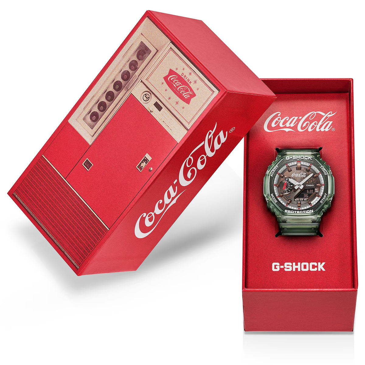 Casio G-Shock GA-2100CC-3A Herrenuhr Grün Grau Coca-Cola
