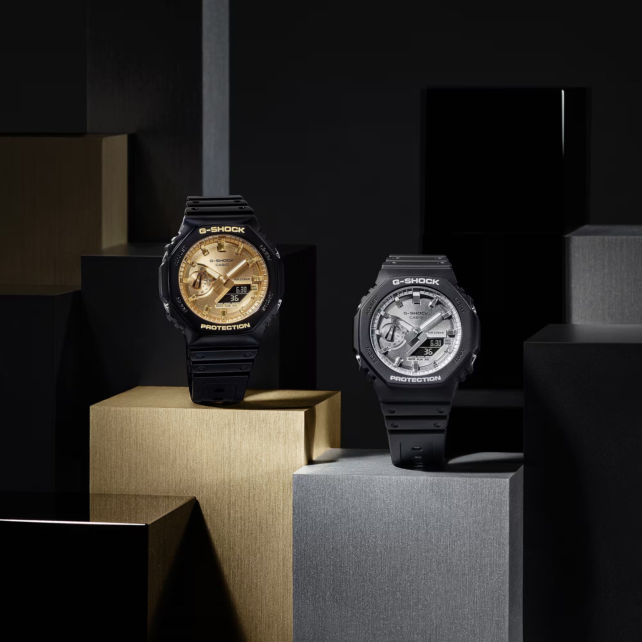Montre Casio G-Shock GA-2100GB-1A Homme Noir Doré