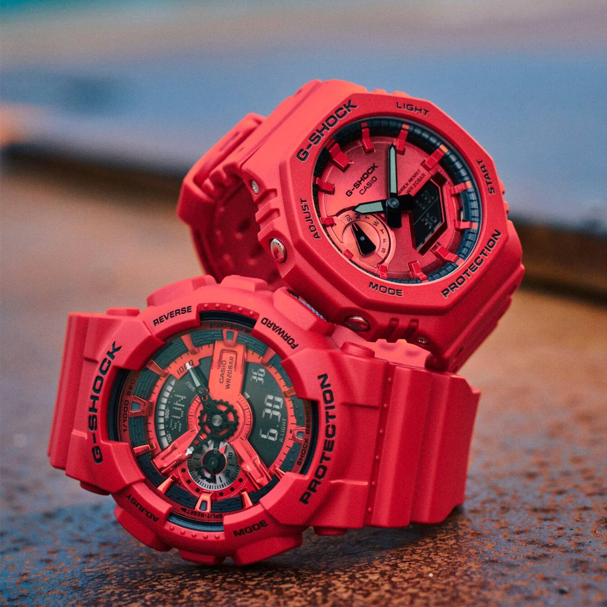 Montre Casio G-Shock GA-2100RRB-4A Homme Rouge
