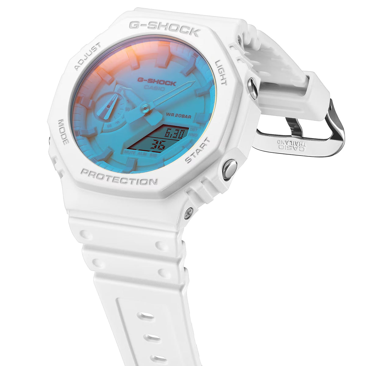 Casio G-Shock GA-2100TL-7A Herrenuhr Weiß Bunt