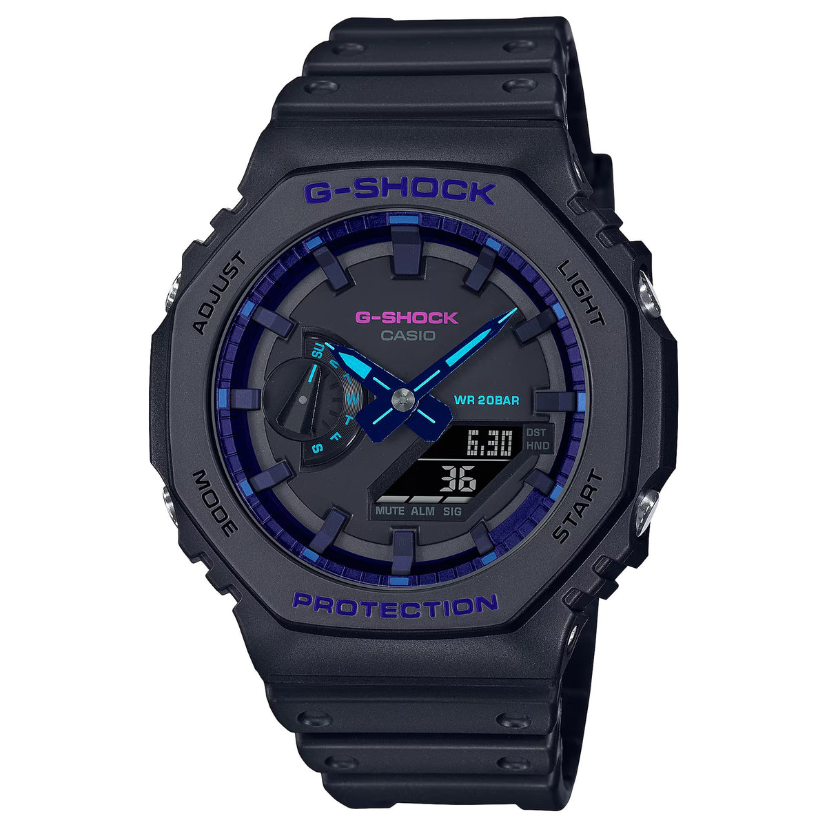 Casio G-Shock GA-2100VB-1A Herrenuhr Schwarz