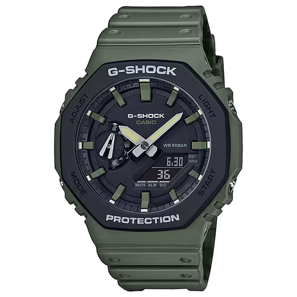 Casio G-Shock GA-2110SU-3A Herrenuhr Grün Schwarz