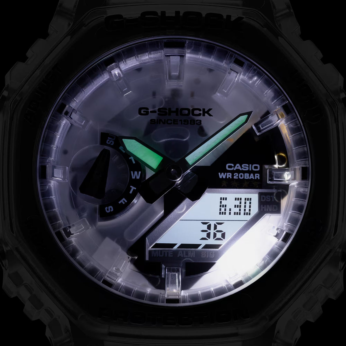 Casio G-Shock GA-2140RX-7A Herrenuhr Transparent Grau