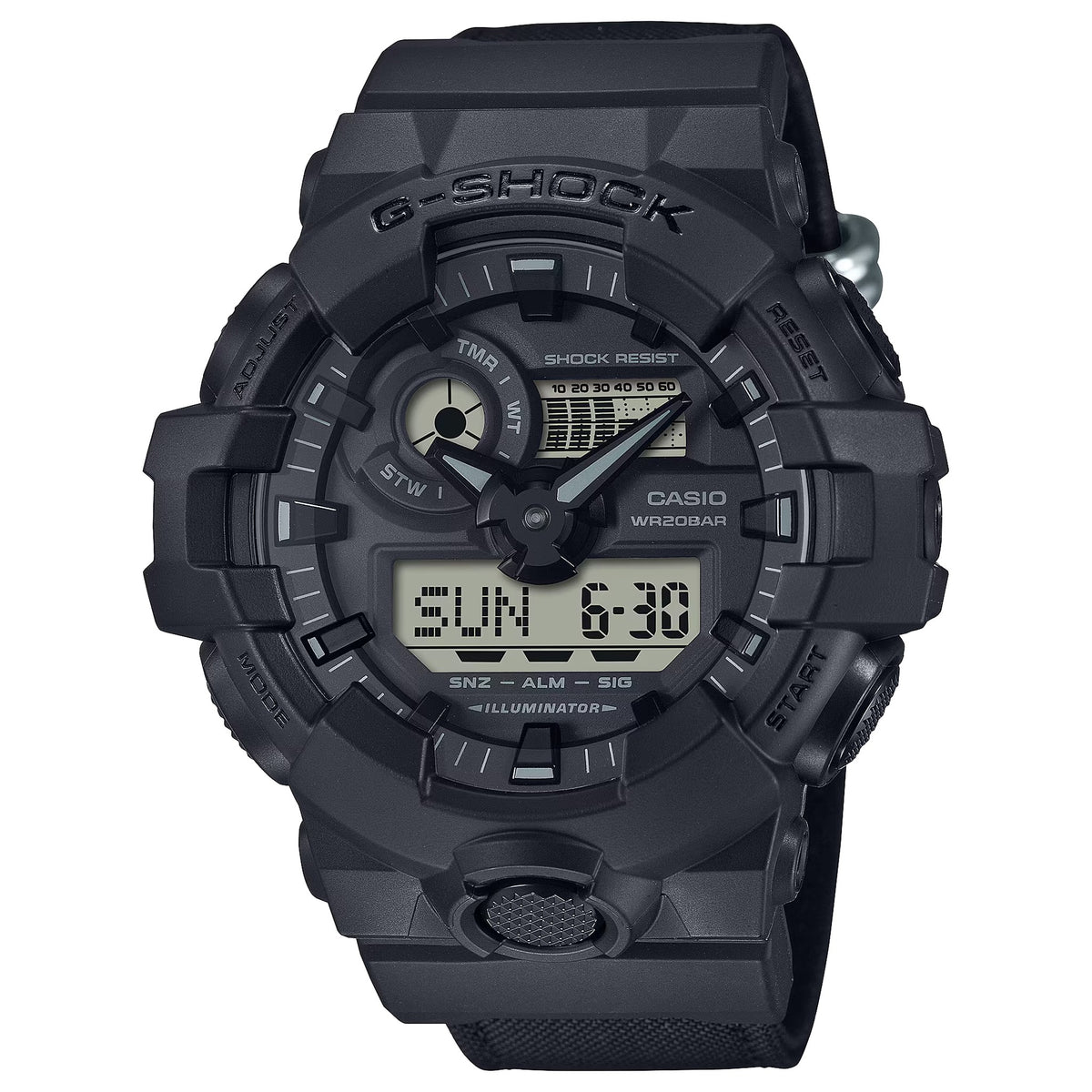 Casio G-Shock GA-700BEG-1A Herrenuhr Schwarz Grün