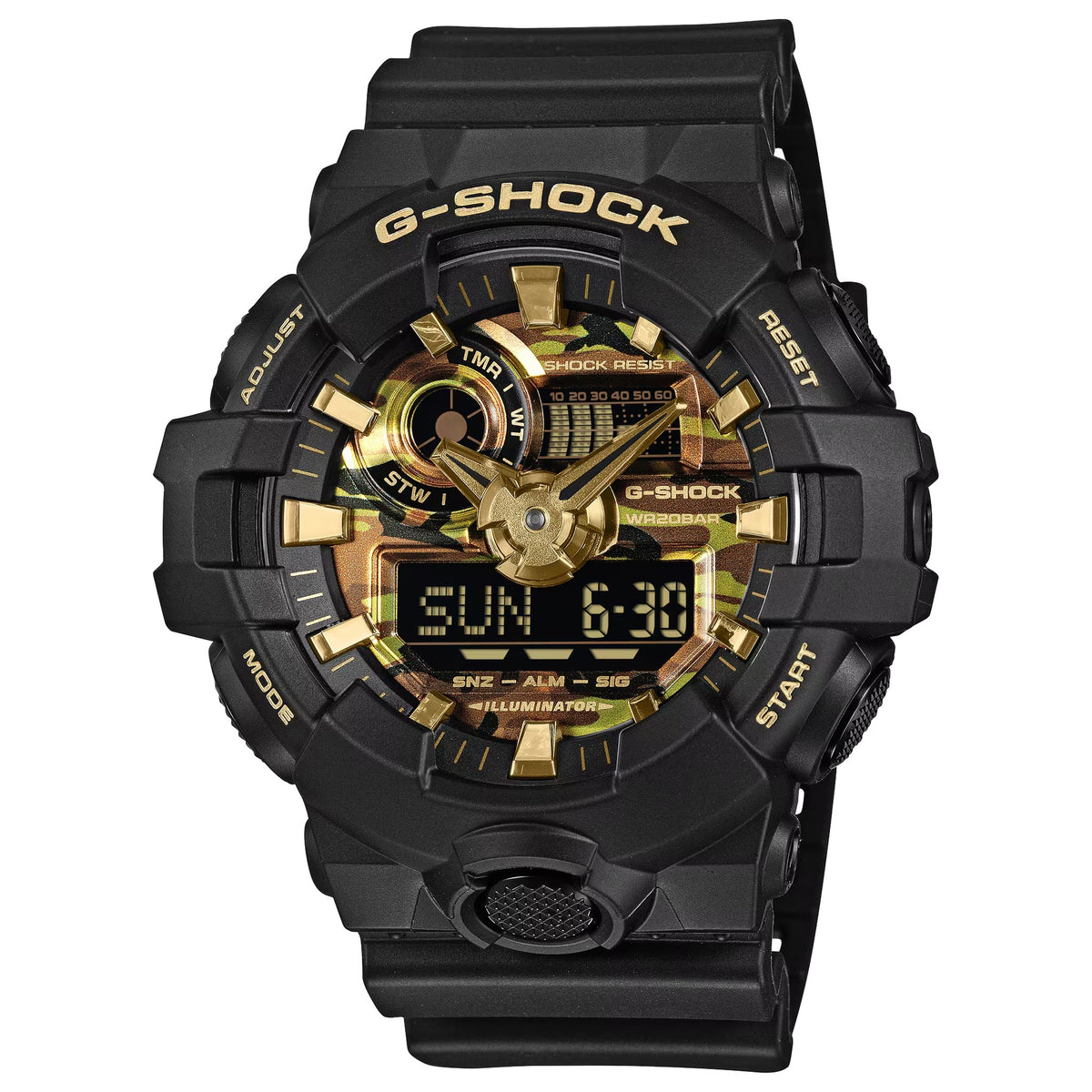 Casio G-Shock GA-700CF-1A Herrenuhr Schwarz Gold