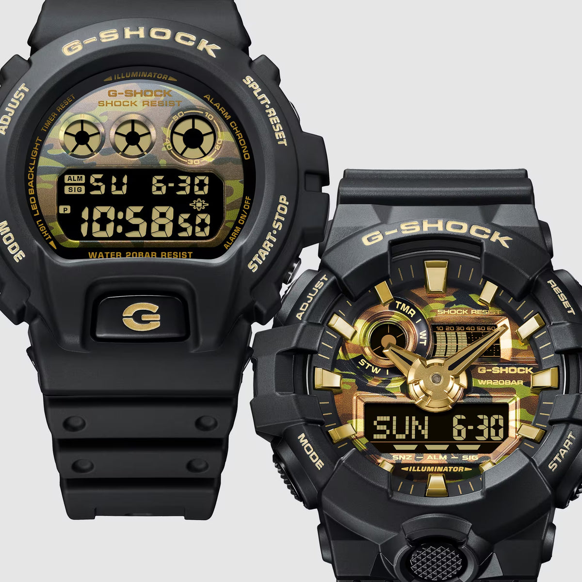 Montre Casio G-Shock GA-700CF-1A Homme Noir Doré