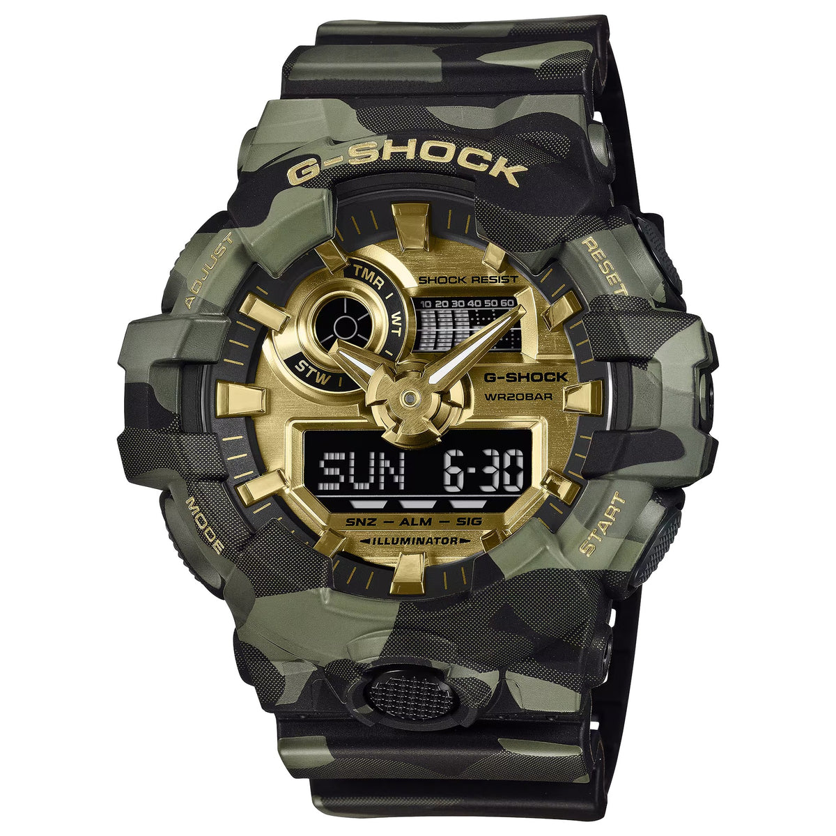 Casio G-Shock GA-700CMG-3A Herrenuhr Camouflage Gold