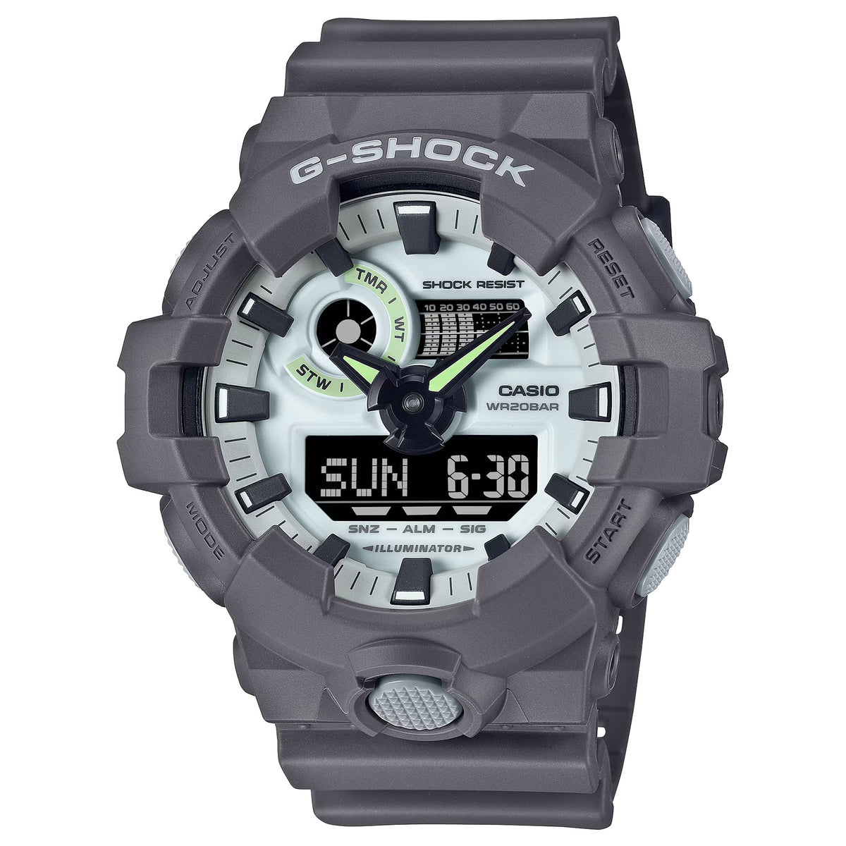 Casio G-Shock GA-700HD-8A Herrenuhr Grau Weiß