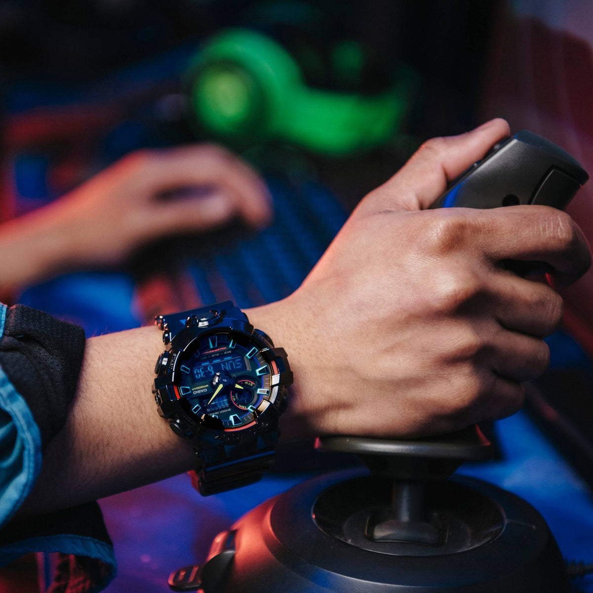 Casio G-Shock GA-700RGB-1A Herrenuhr Schwarz