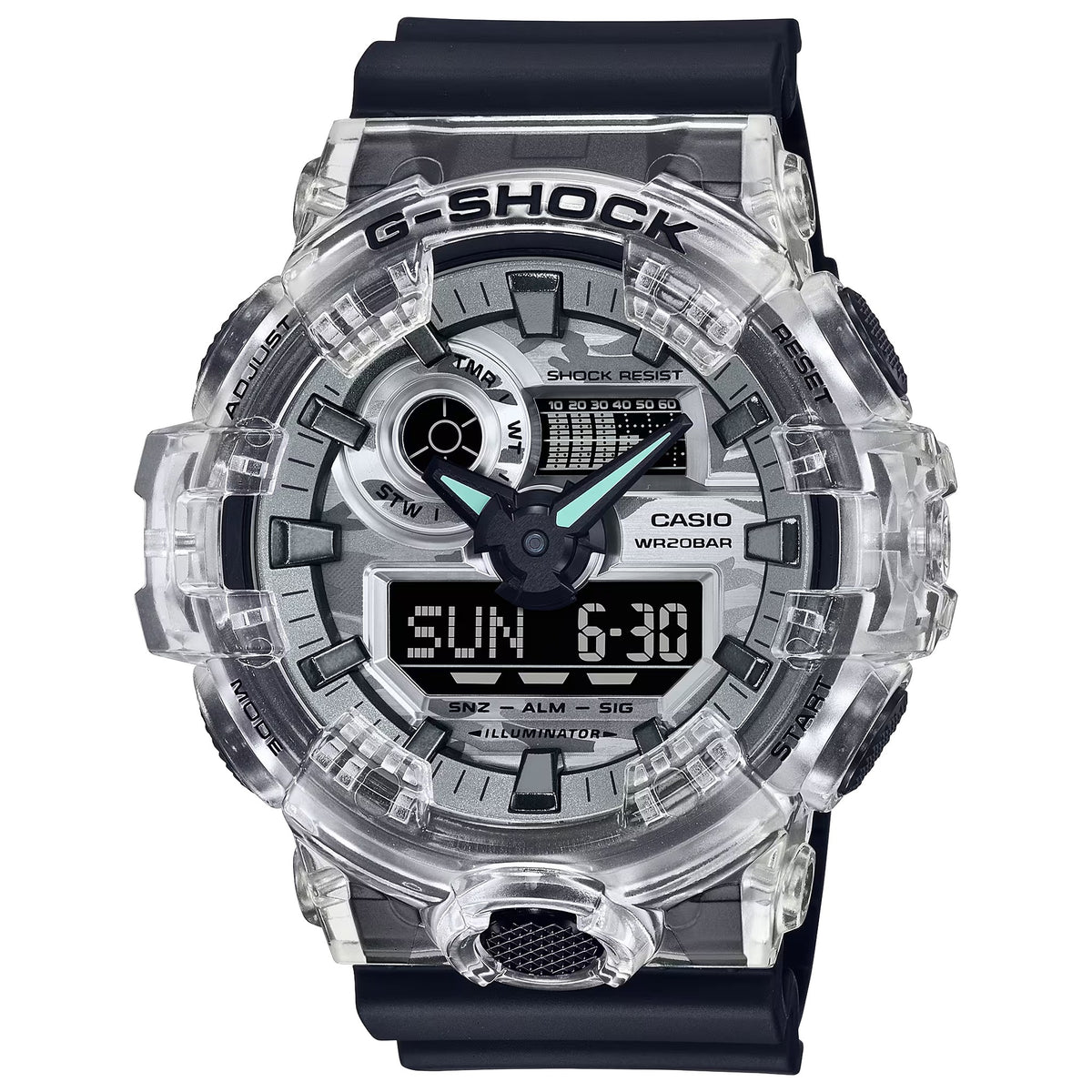 Casio G-Shock GA-700SKC-1A Herrenuhr Transparent Schwarz