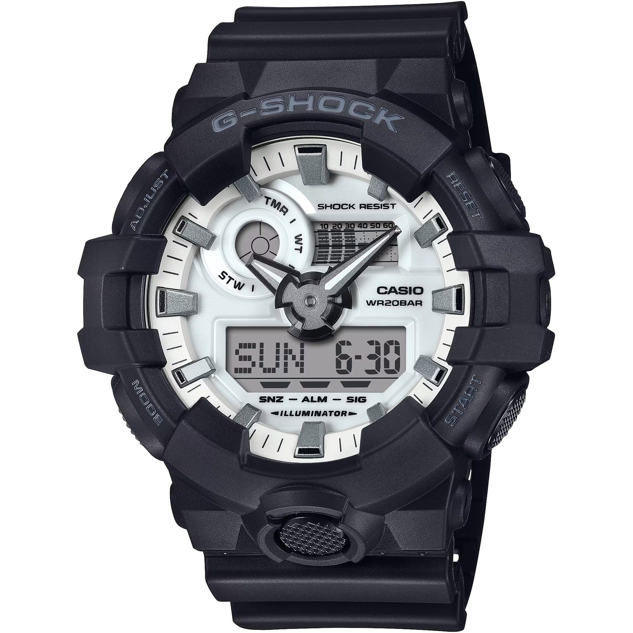 Montre Casio G-Shock GA-700WD-1A Homme Noir Blanc
