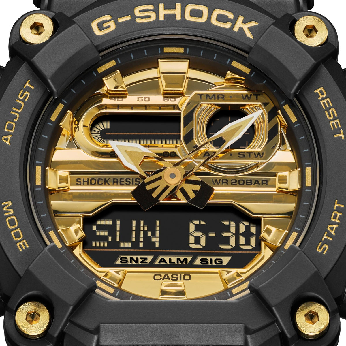 Casio G-Shock GA-900AG-1A Herrenuhr Schwarz Gold