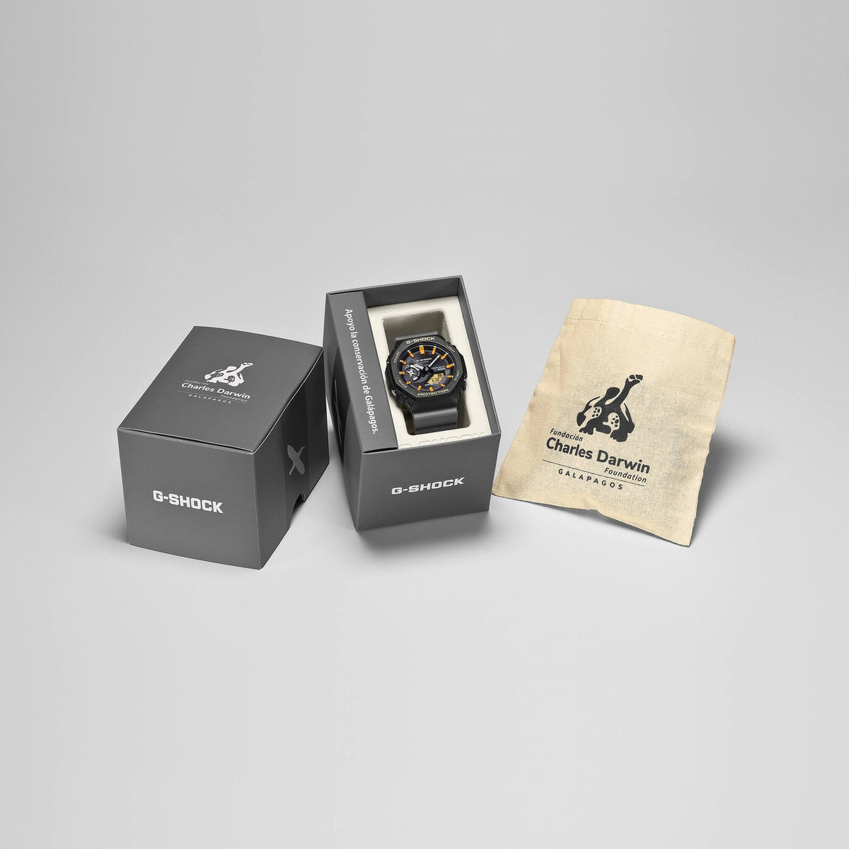 Casio G-Shock GA-B2100DF-1A Herrenuhr Grau Gelb
