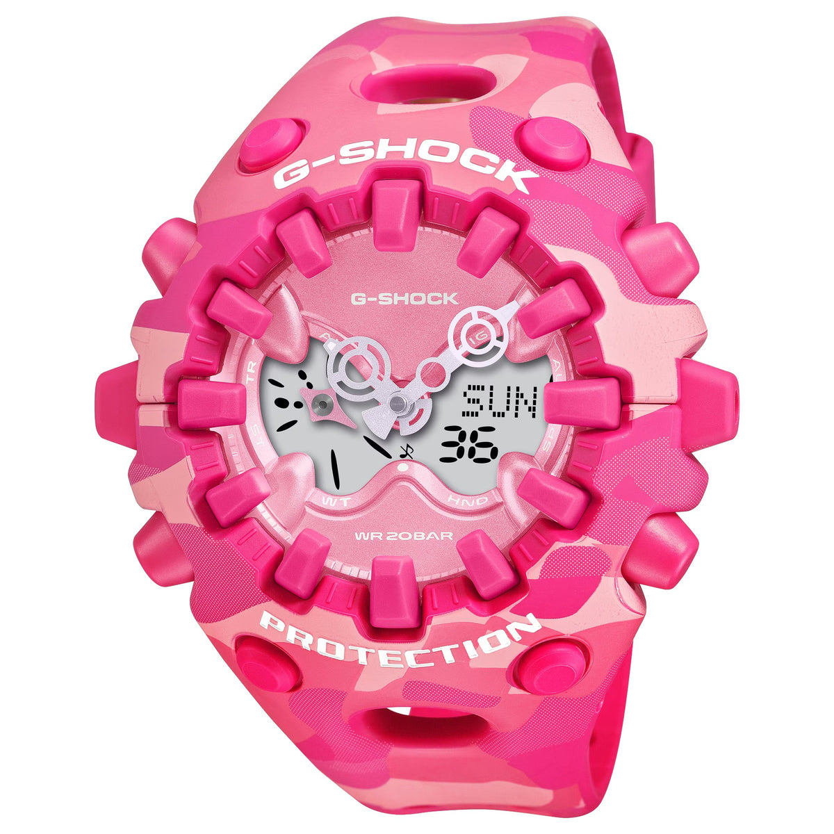 Casio G-Shock GA-V01CMG-4A Herrenuhr Rosafarbenes Camouflage