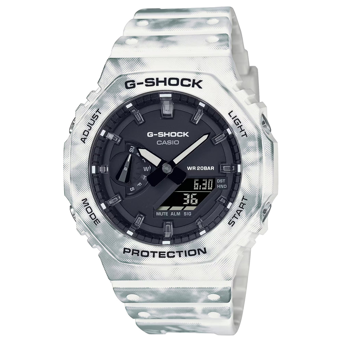 Casio G-Shock GAE-2100GC-7A Herrenuhr Weiß Schwarz