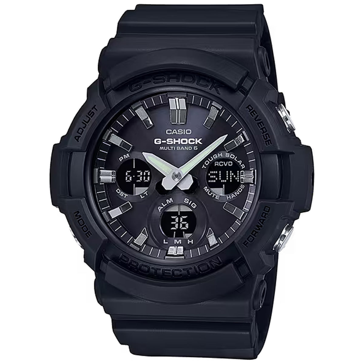 Montre Casio G-Shock GAW-100B-1A Analogique / Digitale Solaire Radio-piloté Noir Homme
