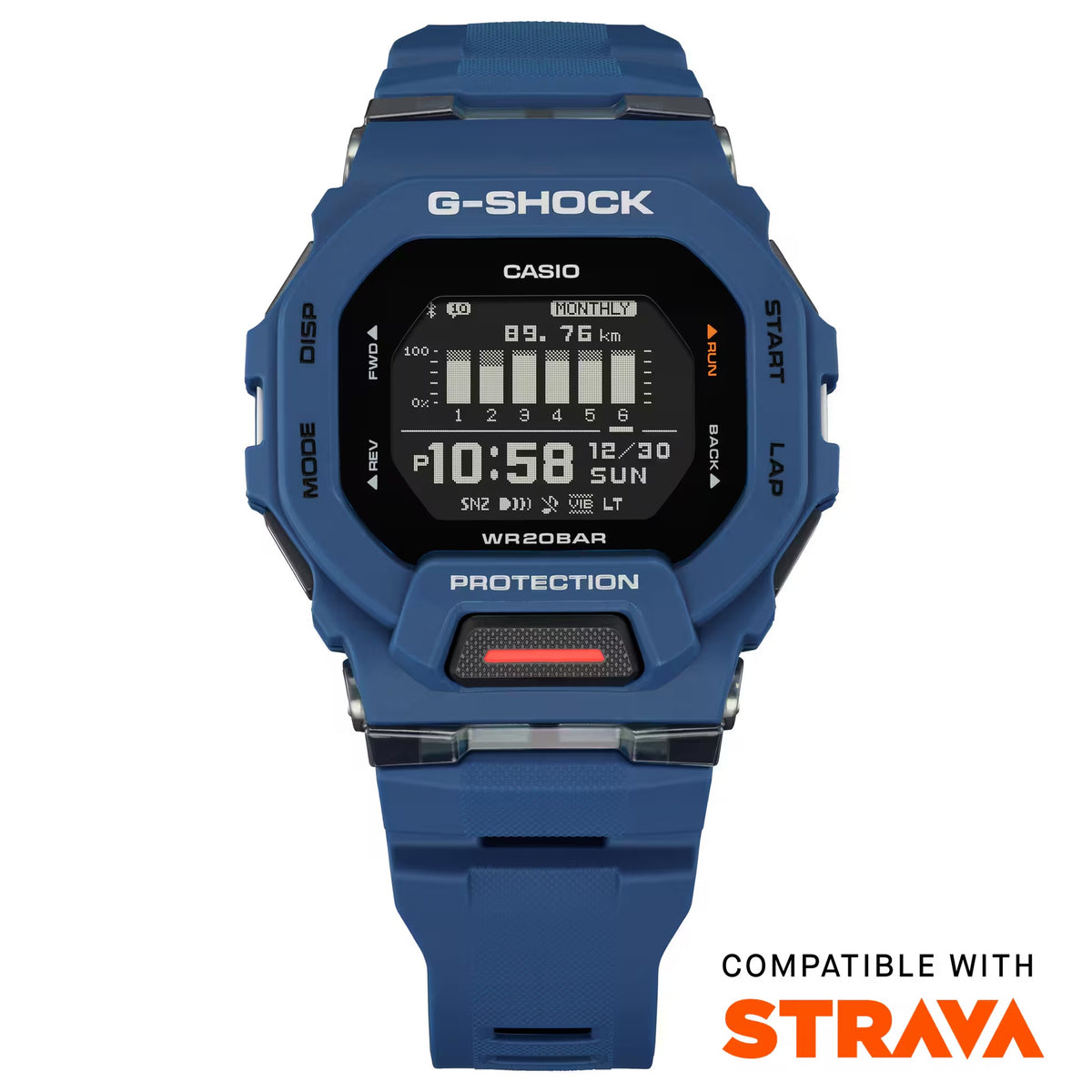 Casio G-Shock GBD-200-2 Herrenuhr Blau Schwarz