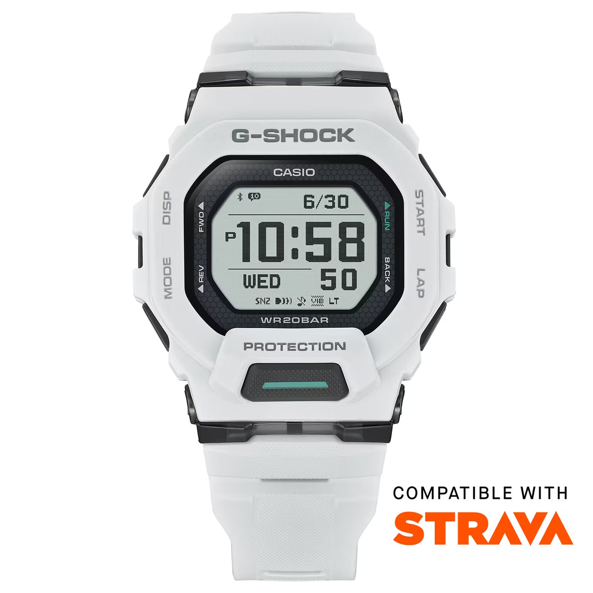 Casio G-Shock GBD-200-7 Herrenuhr Weiß Schwarz