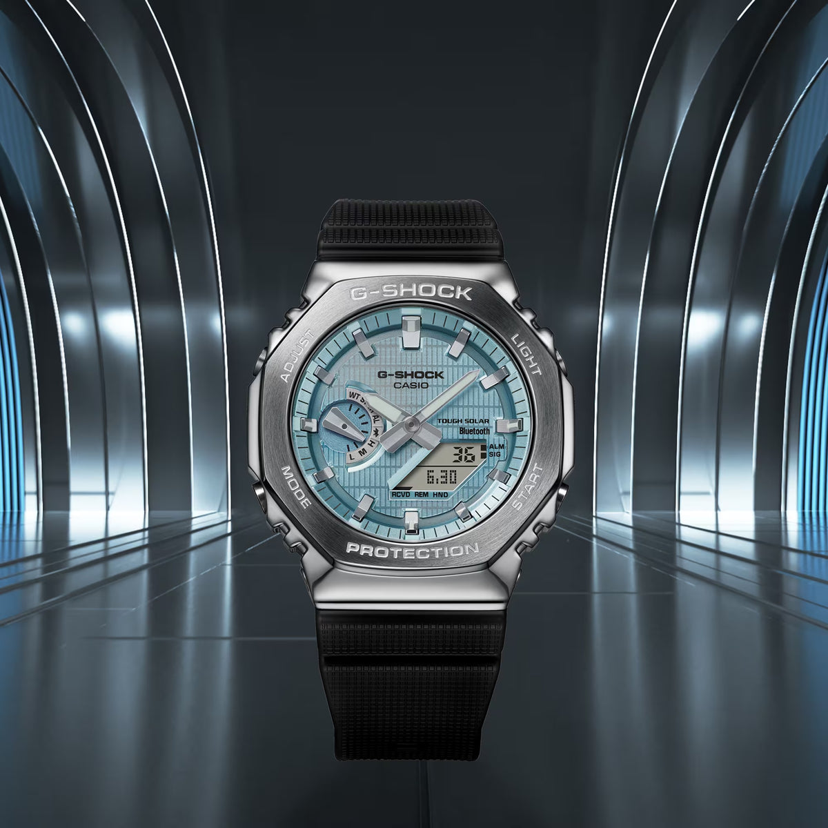 Casio G-Shock GM-2100A-1A2 Men's Silver Blue Watch