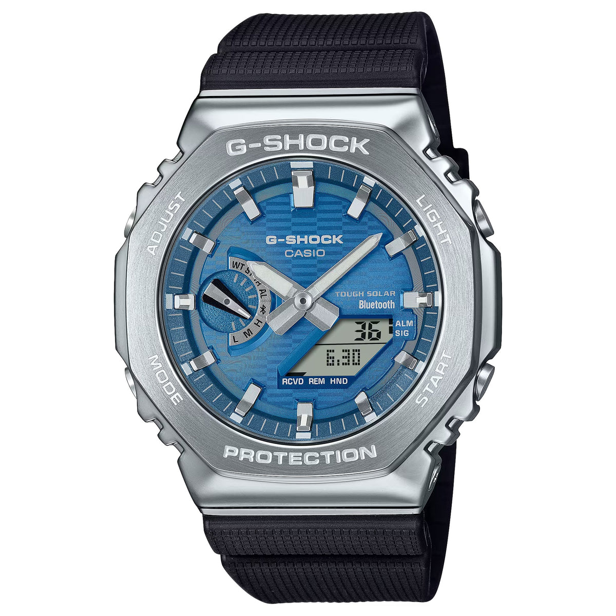Casio G-Shock GM-2100A-2B Men's Watch Silver Blue