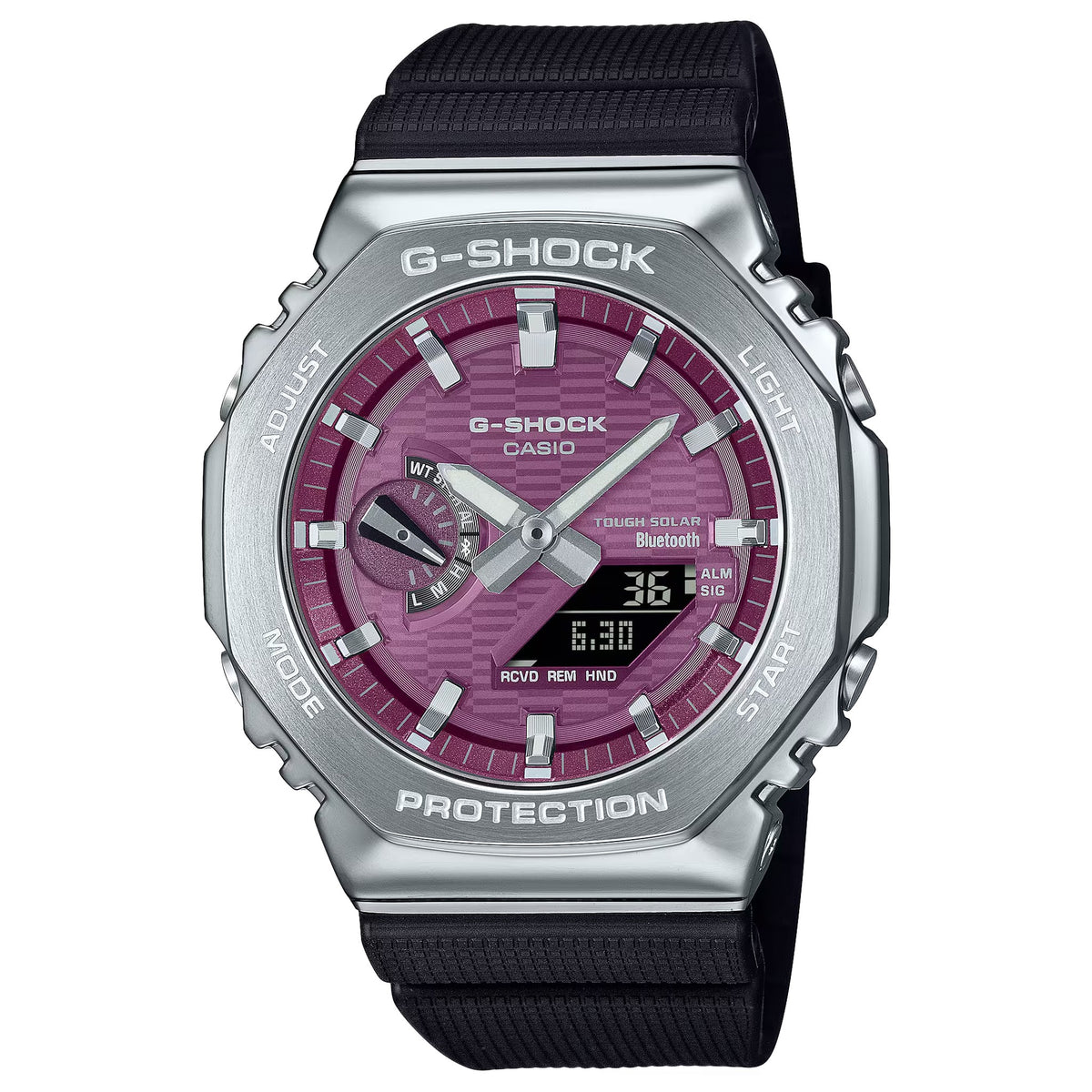 Casio G-Shock GBM-2100A-4B Herrenuhr Silber Lila