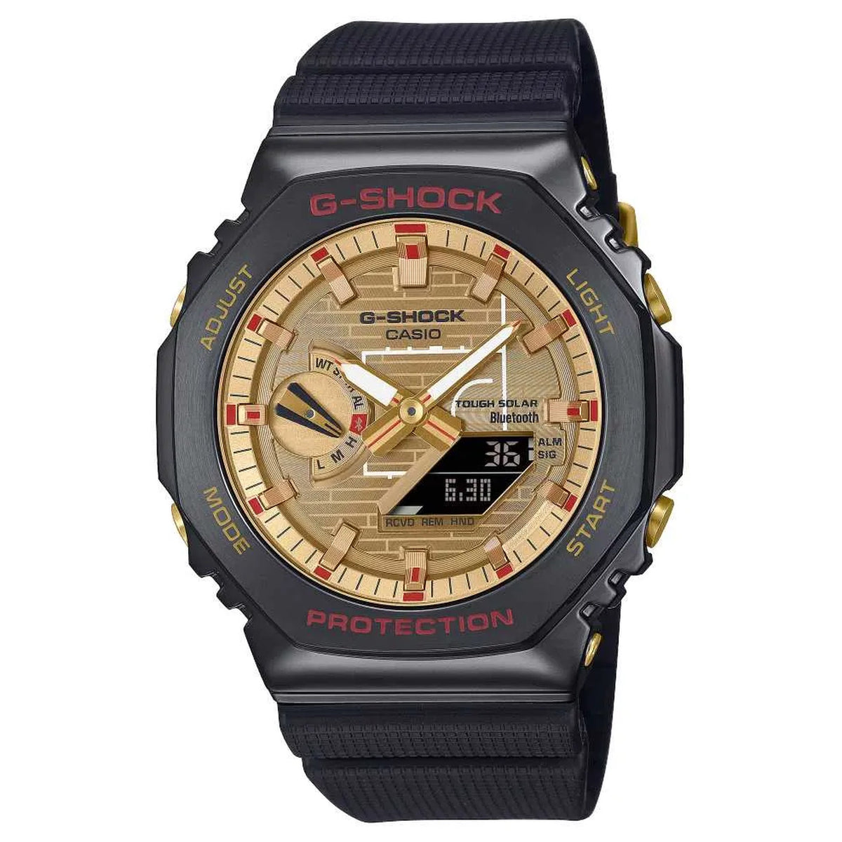 Casio G-Shock GBM-2100RH-1A Herrenuhr Schwarz Gold Rui Hachimura
