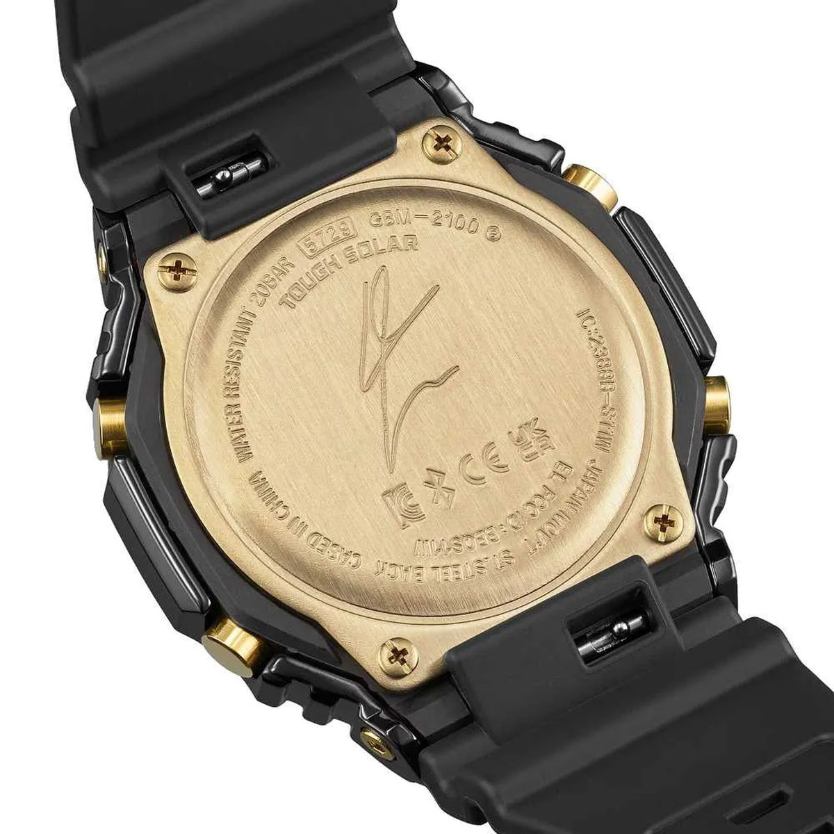 Casio G-Shock GBM-2100RH-1A Herrenuhr Schwarz Gold Rui Hachimura
