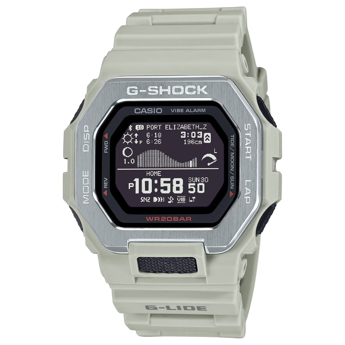 Casio G-Shock GBX-100-8 Herrenuhr Grau Weiß