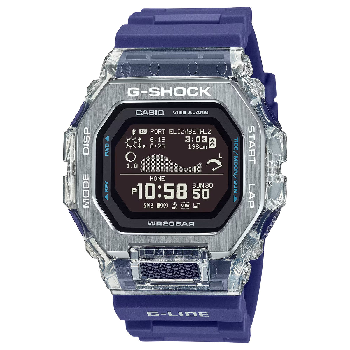 Casio G-Shock GBX-100S-2 Herrenuhr Silber Blau