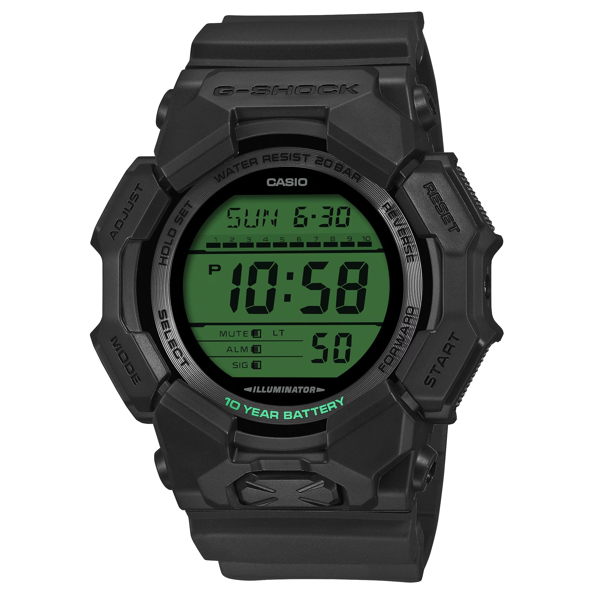 Montre Casio G-Shock GD-010BEG-1 Homme Noir Vert