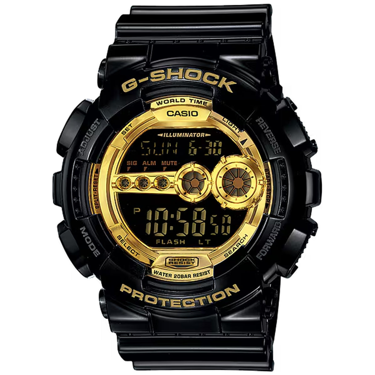 Casio G-Shock GD-100GB-1 Herrenuhr Schwarz Gold