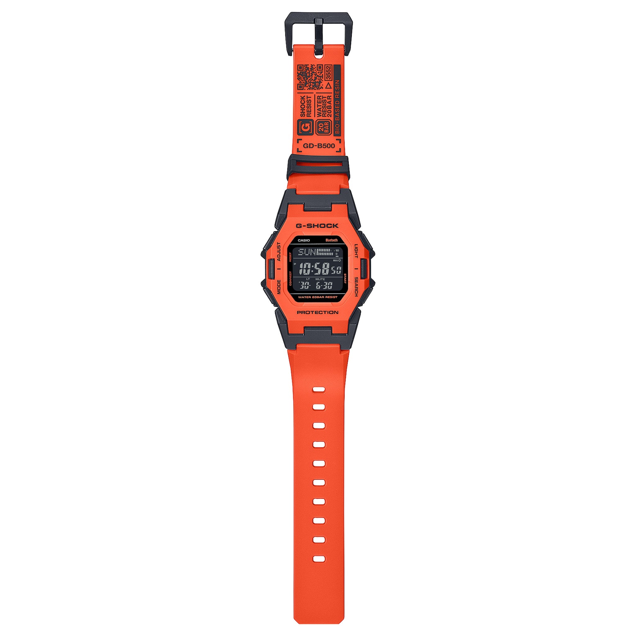 Montre Casio G-Shock GD-B500FL-4 Homme Orange Noir