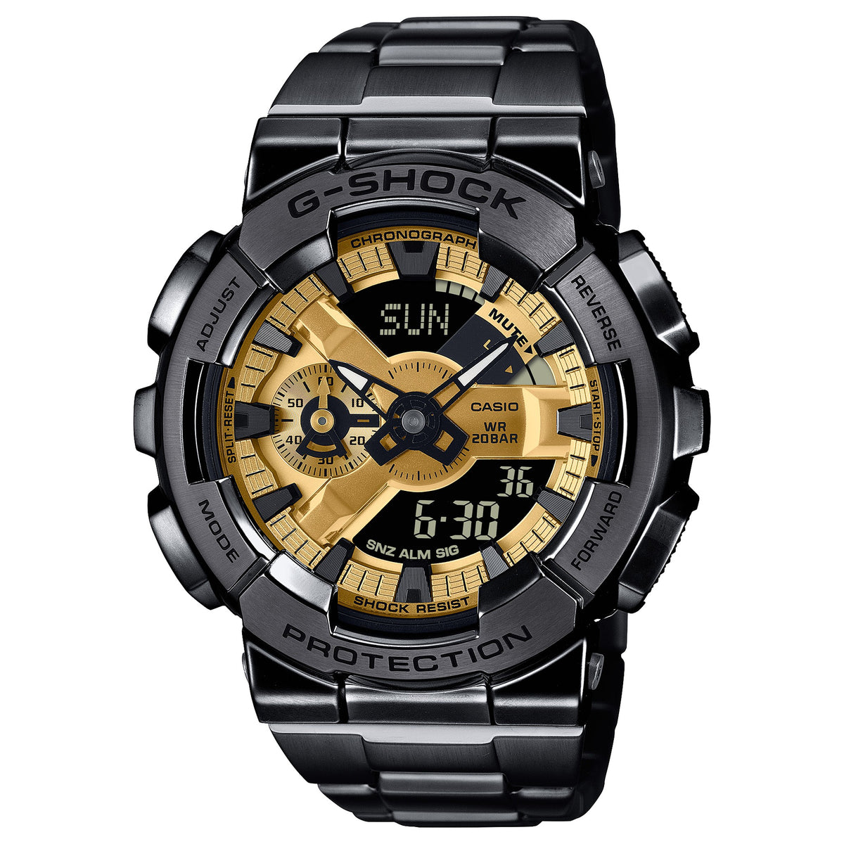Casio G-Shock GM-110BD-1A9 Herrenuhr Schwarz Gold