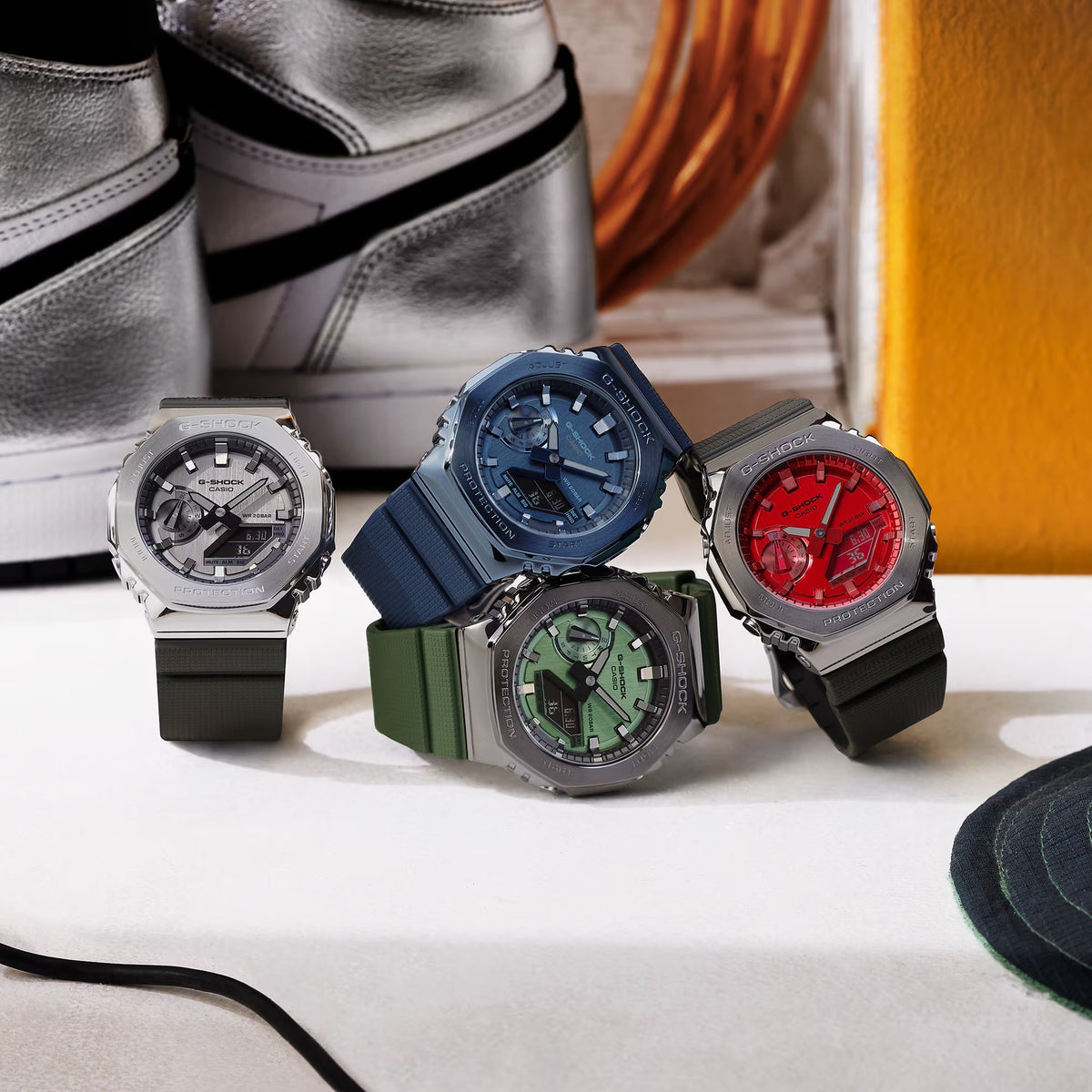 Casio G-Shock GM-2100B-3A Men's Green and Silver Watch