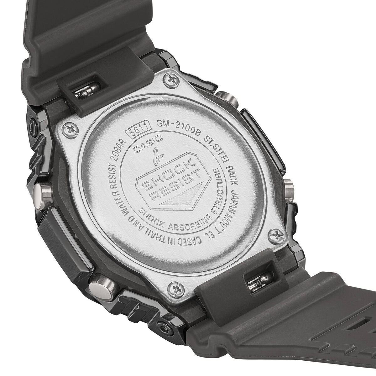 Casio G-Shock GM-2100B-4A Herrenuhr Rot Silber