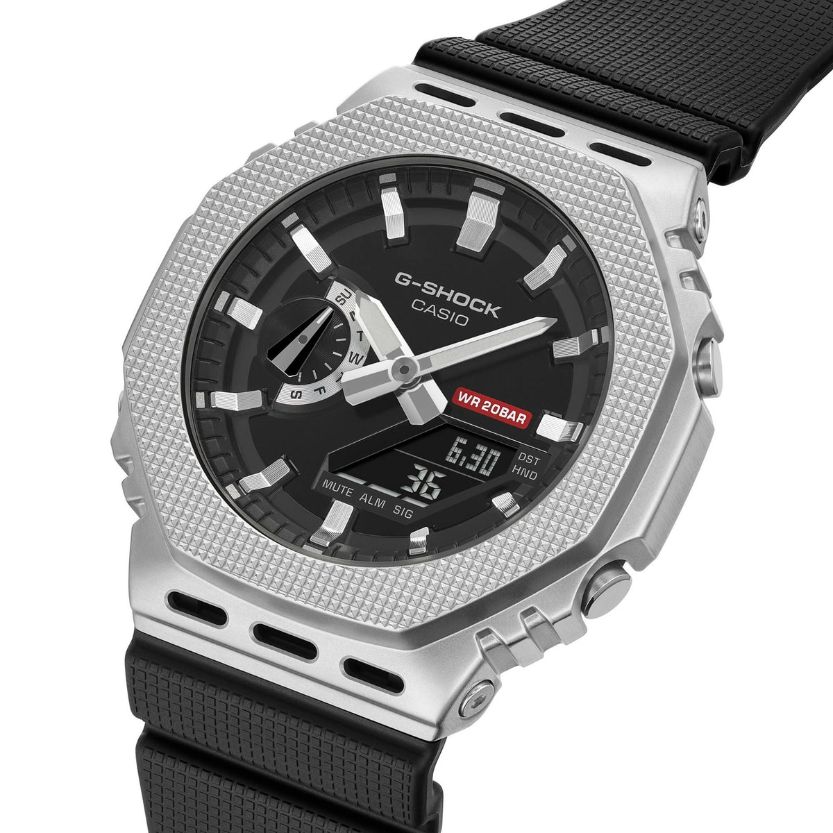 Casio G-Shock GM-2100M-1A Herrenuhr Silber Schwarz