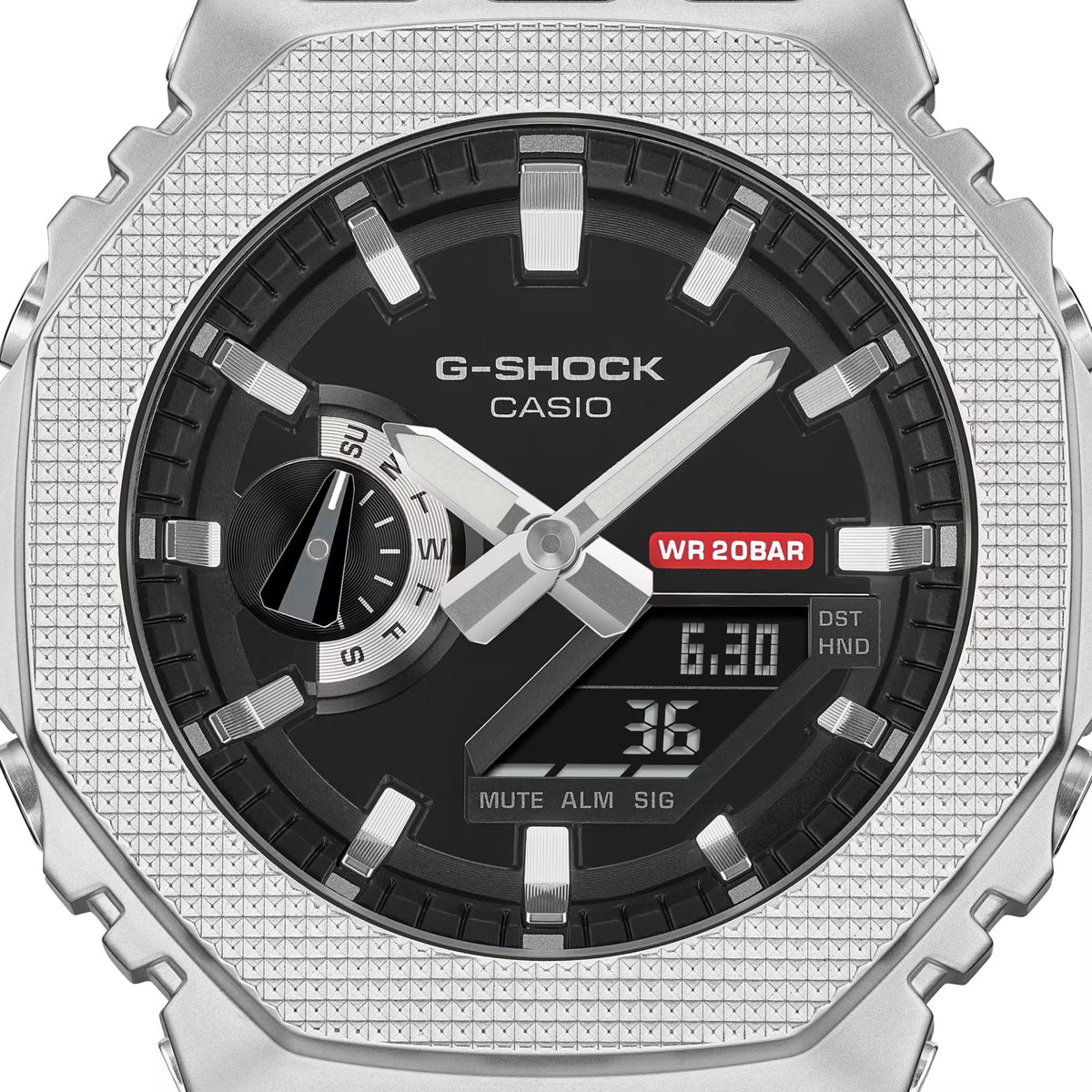 Casio G-Shock GM-2100M-1A Herrenuhr Silber Schwarz
