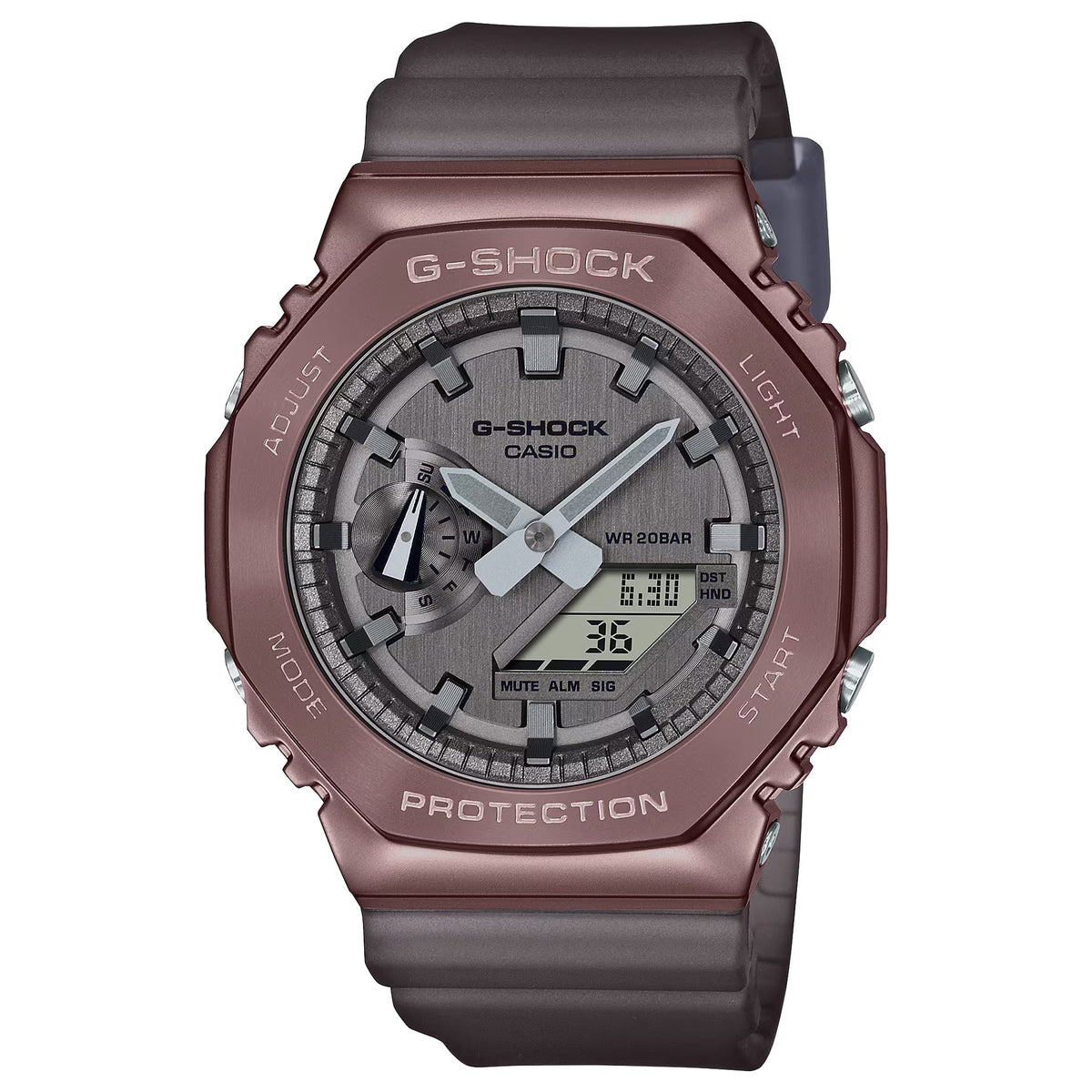 Casio G-Shock GM-2100MF-5A Herrenuhr Grau Rosa
