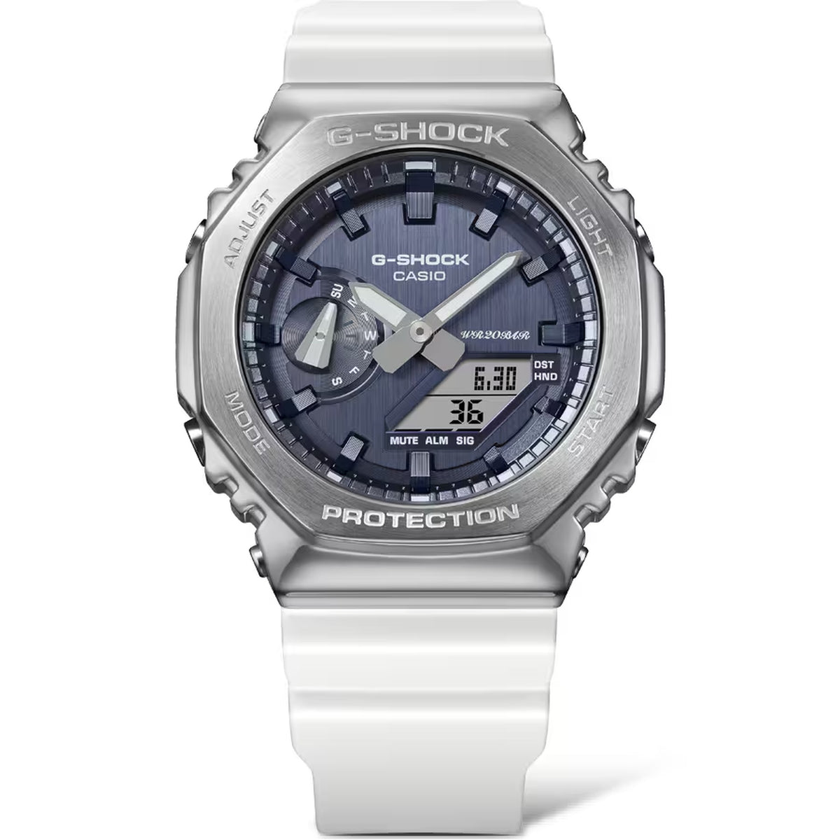 Casio G-Shock GM-2100WS-7A Herrenuhr Silber Weiß