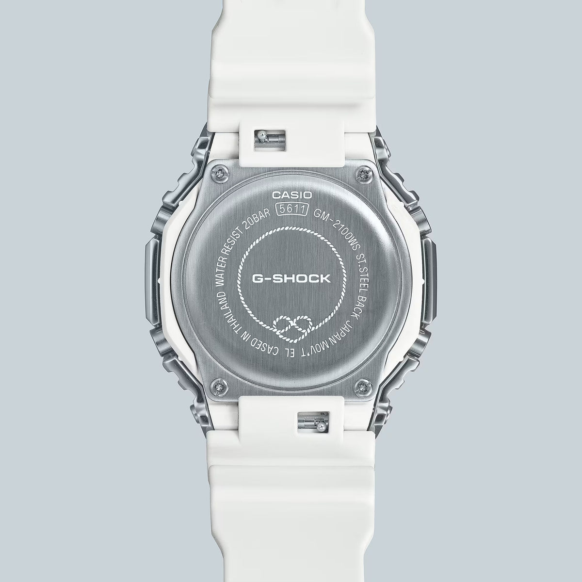 Casio G-Shock GM-2100WS-7A Herrenuhr Silber Weiß