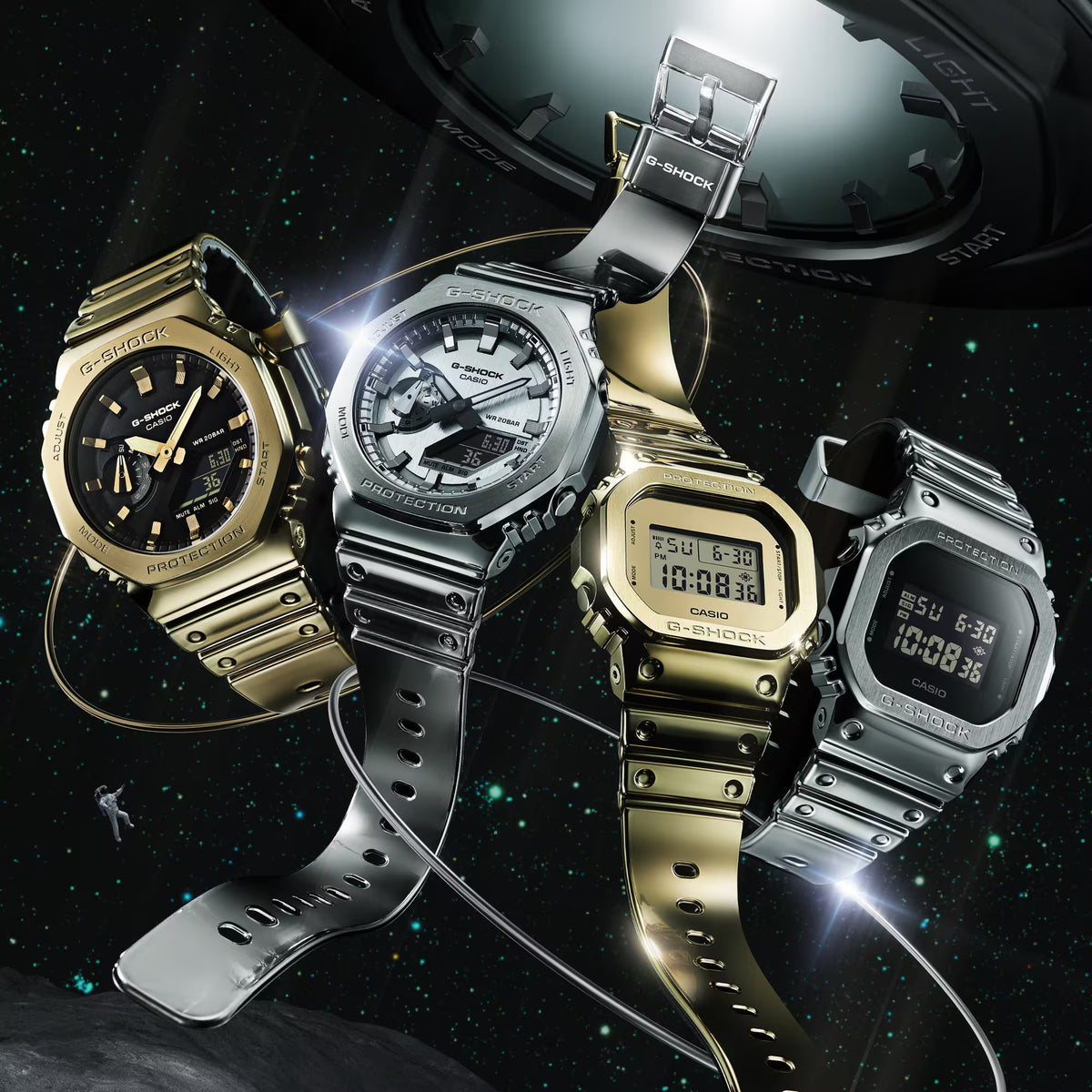 Casio G-Shock GM-2100YMG-9A Herrenuhr Gold Schwarz