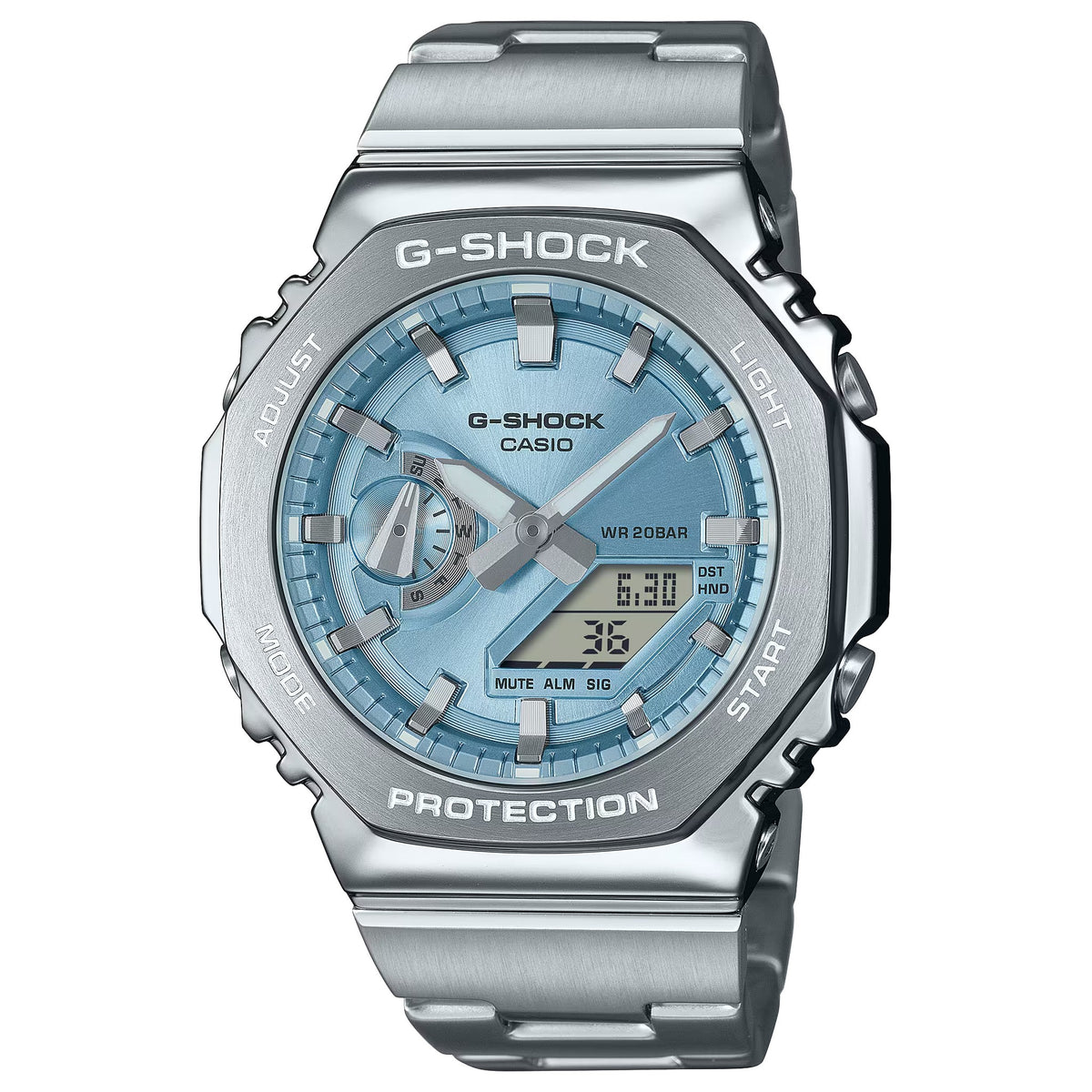 Montre Casio G-Shock GM-2110D-2A Homme Argenté Bleu