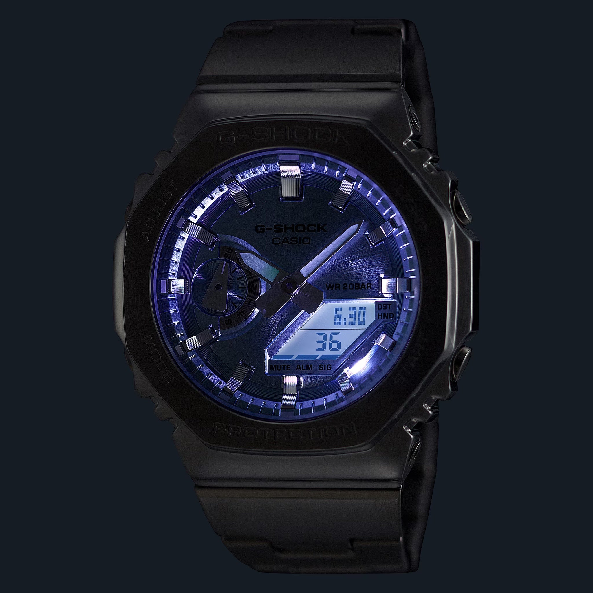 Montre Casio G-Shock GM-2110D-2A Homme Argenté Bleu