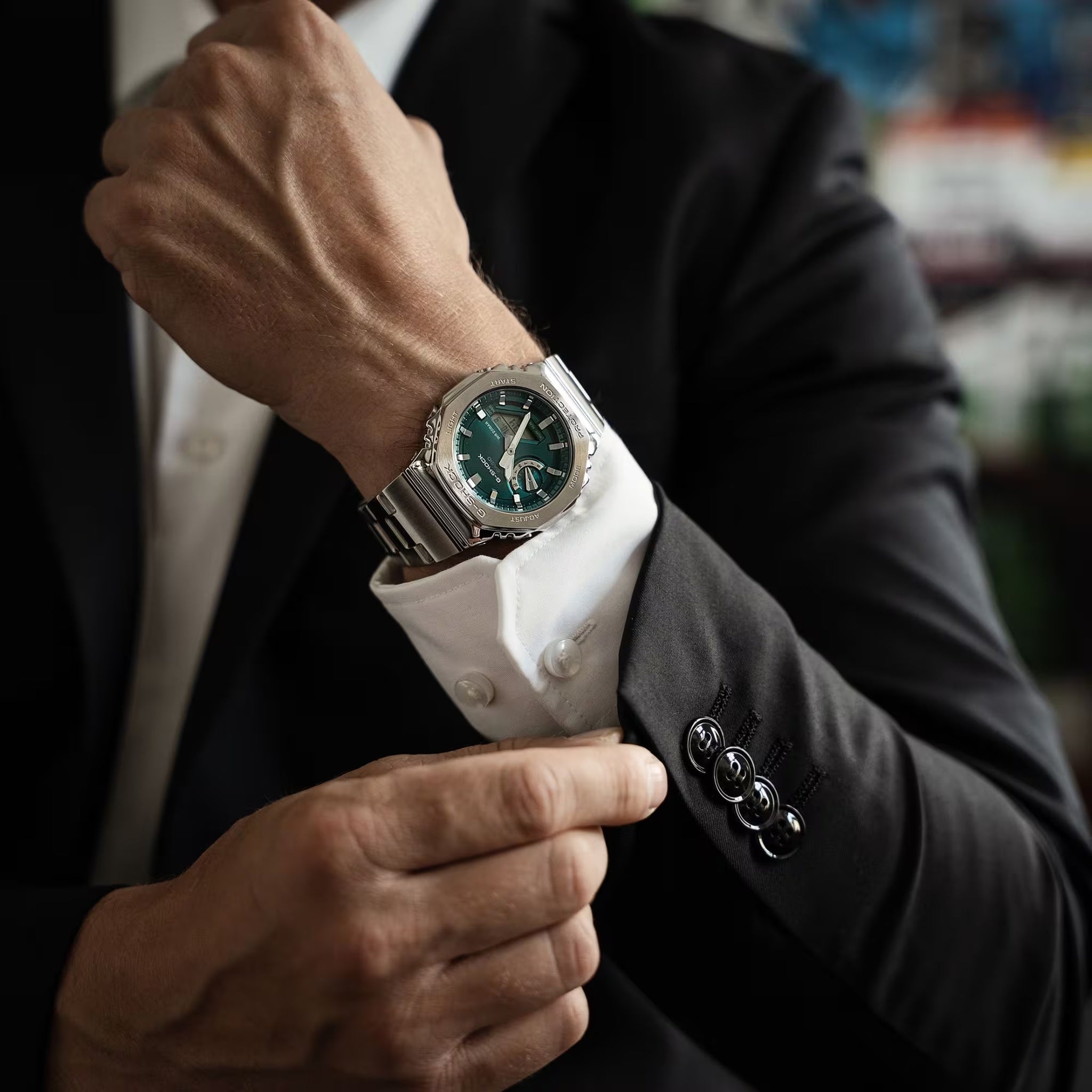 Montre Casio G-Shock GM-2110D-3A1 Homme Argenté Vert