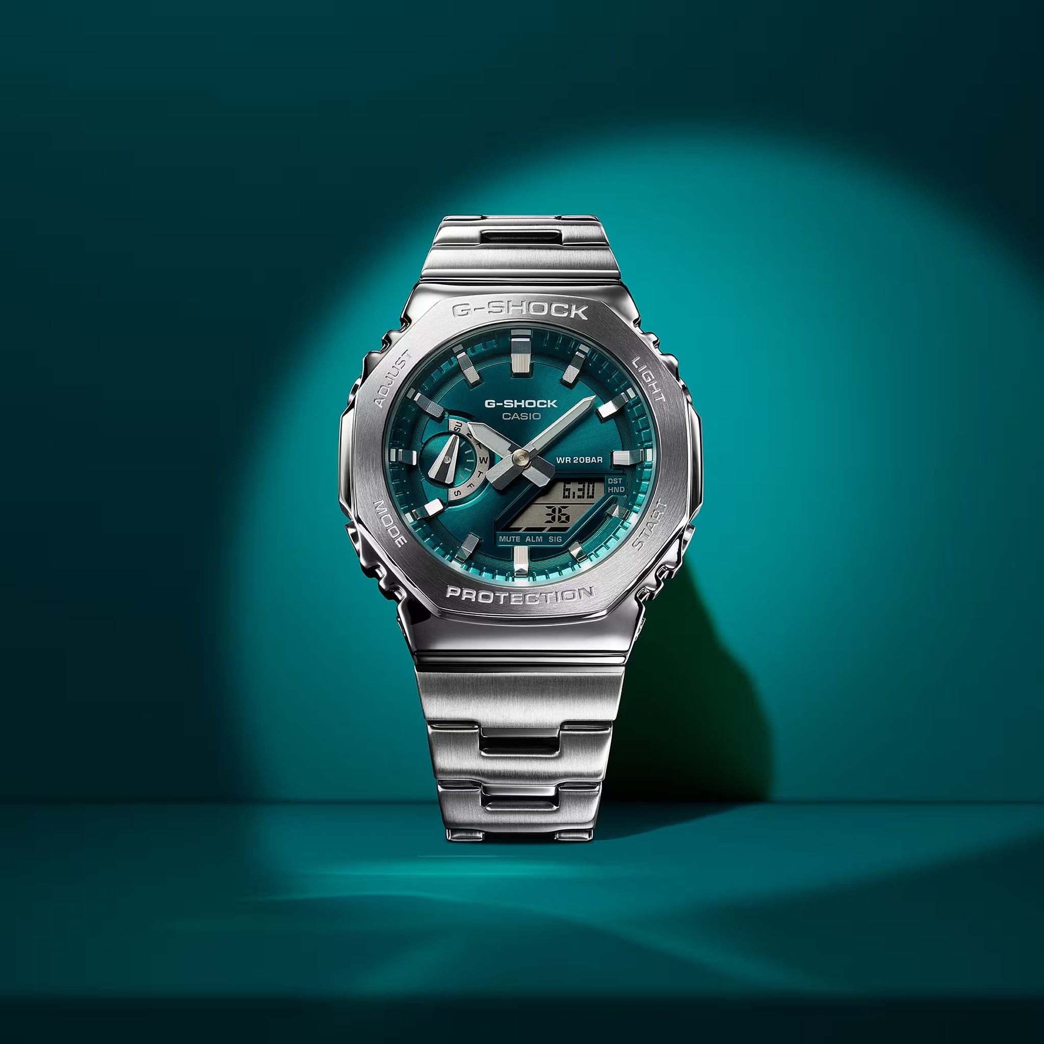 Montre Casio G-Shock GM-2110D-3A1 Homme Argenté Vert